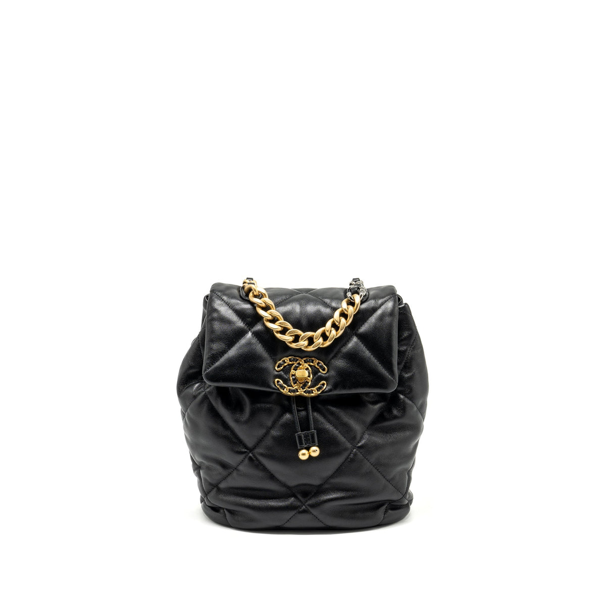 24C 19 BACKPACK SHINY LAMBSKIN BLACK MULTICOLOUR HARDWARE(MICROCHIP)