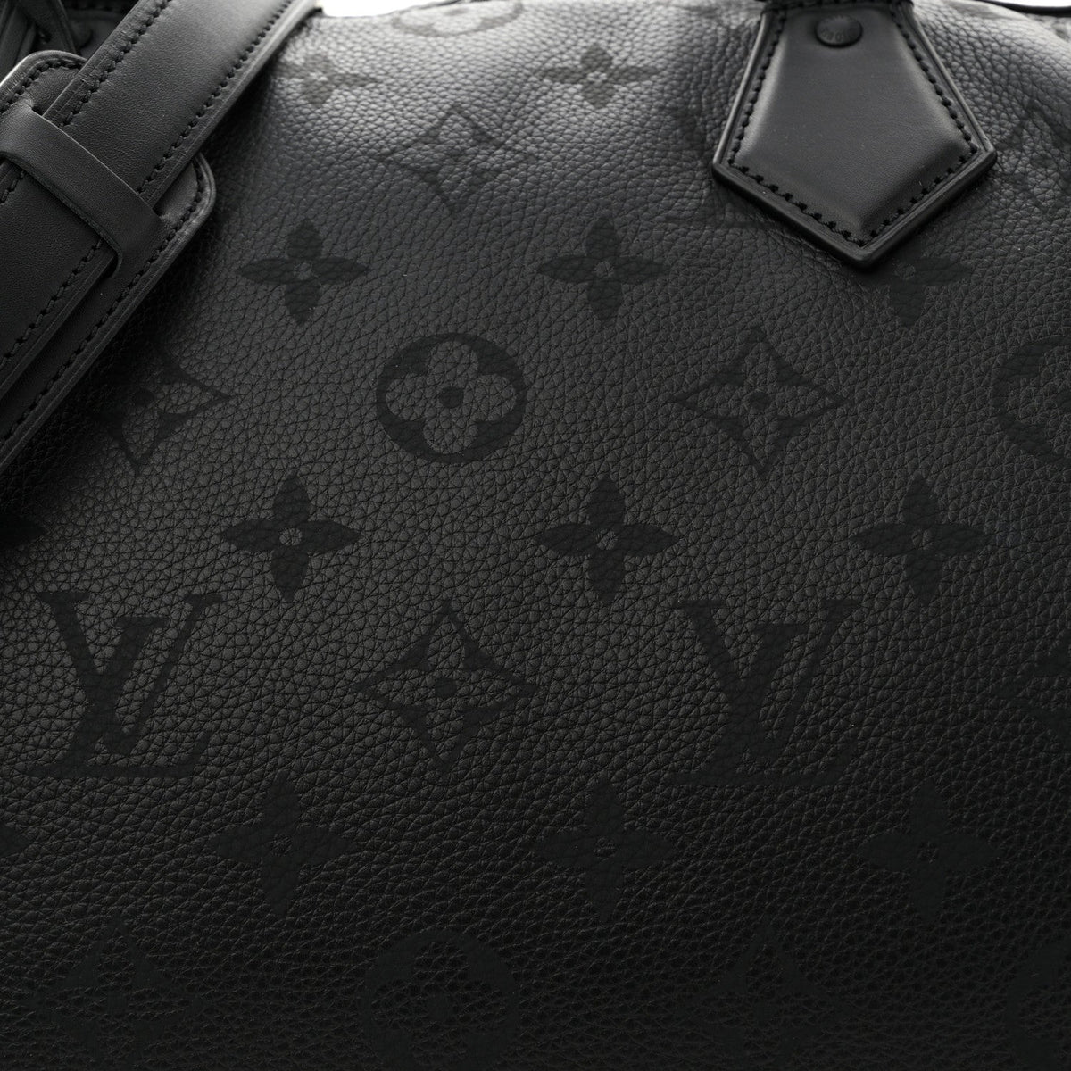 CALFSKIN MONOGRAM SPEEDY P9 BANDOULIERE 40 ULTRA BLACK